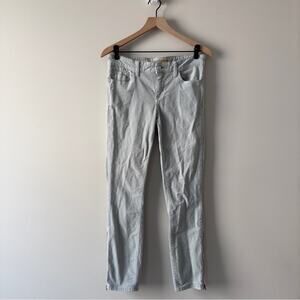 Pilcro and the Letterpress Corduroy Zipper Ankle Pants light blue pockets button